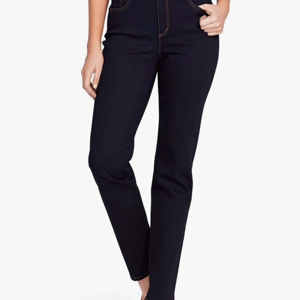❤️ Gloria Vanderbilt AMANDA Heritage Taper Fit Classic Rise Dark Wash Jeans S:16
